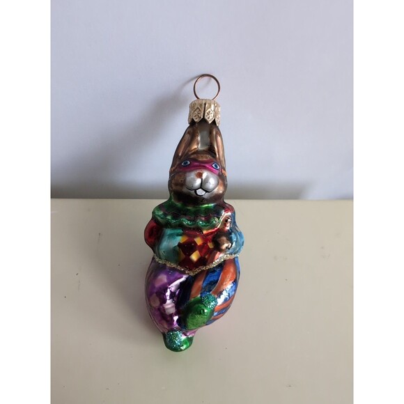 Christopher Radko Mask Hare Ade Gem Christmas Halloween Tree Ornament - Picture 1 of 5